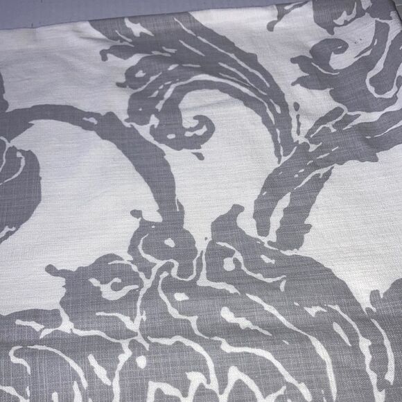 POTTERY BARN Pomegranate Floral Pillow Cream and gray Cover 22 x 22 inches - Picture 6 of 11